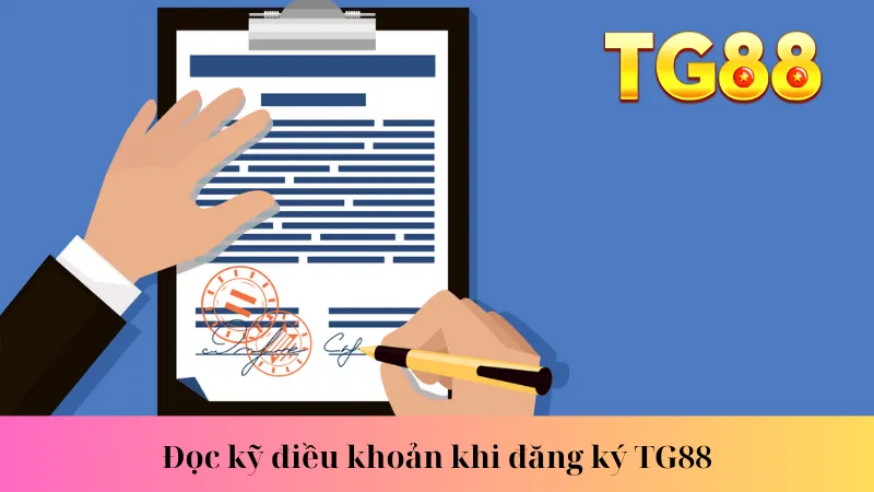 Đọc kỹ điều khoản khi đăng ký TG88