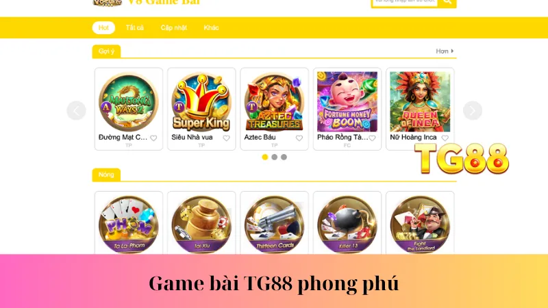 Game bài TG88 phong phú