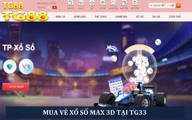 Chọn mua vé xổ số Vietlott Max 3D đổi thưởng tại TG88