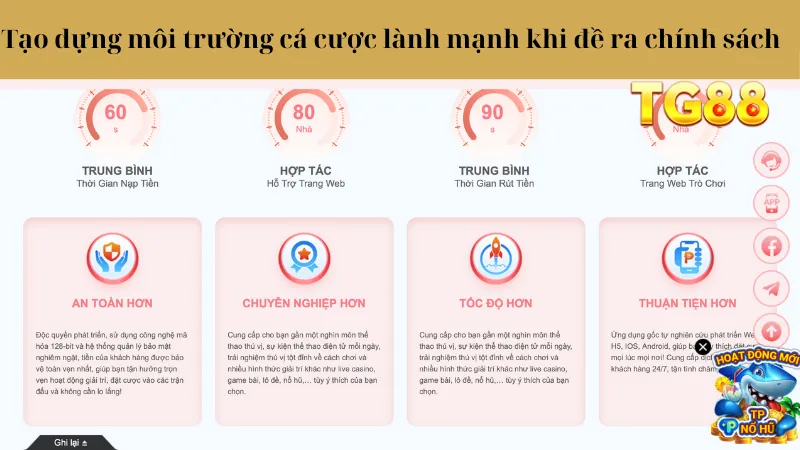 Tạo dựng môi trường cá cược lành mạnh khi đề ra chính sách